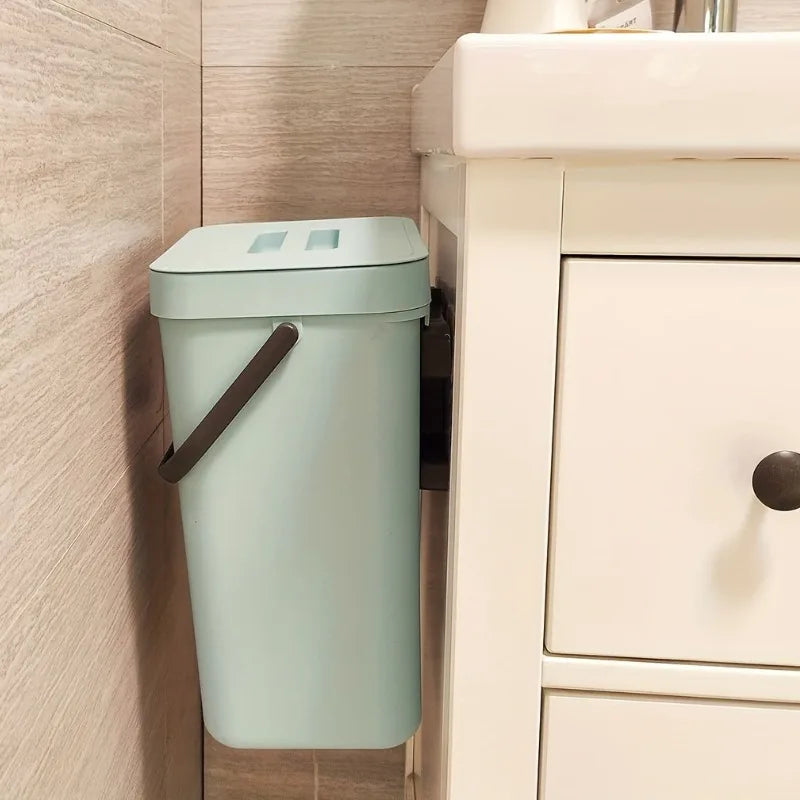 Quiet-Close Sealed Trash Can 3/5L – Space-Saving Kitchen & Office Bin
