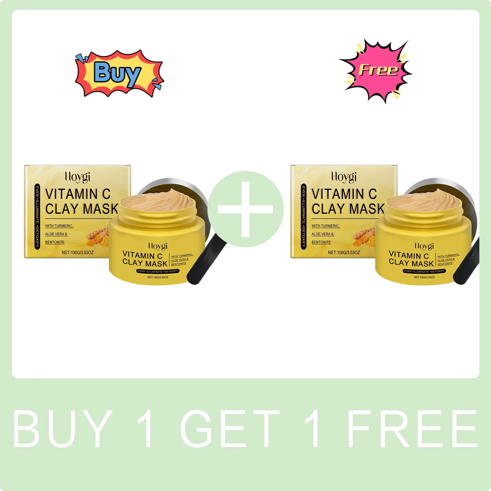 Turmeric Clay Mask Acne Removal Fade Dark Spot Melanin Shrink Pores Deep Cleansing Oil Control Moisturizing Vitamin C Mud Mask Peaceful Pleasures Health and Wellness Buy 1 Get 1 Free