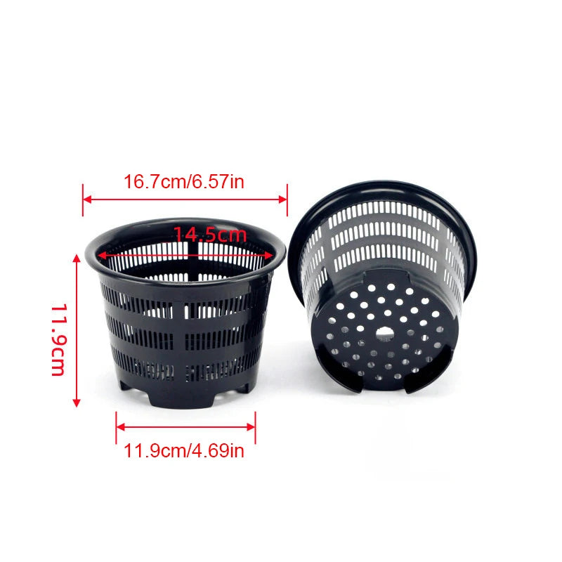 Clear Mesh Orchid Pot – Breathable Plastic Nursery Basket