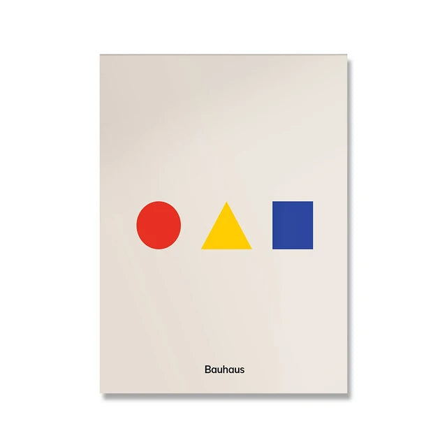 Modern Minimalist Bauhaus Exhibition Geometric Posters work Canvas Prints Abstract Painting Living Room Murals Home Decor Peaceful Pleasures Health and Wellness 9 30x40cm Unframed