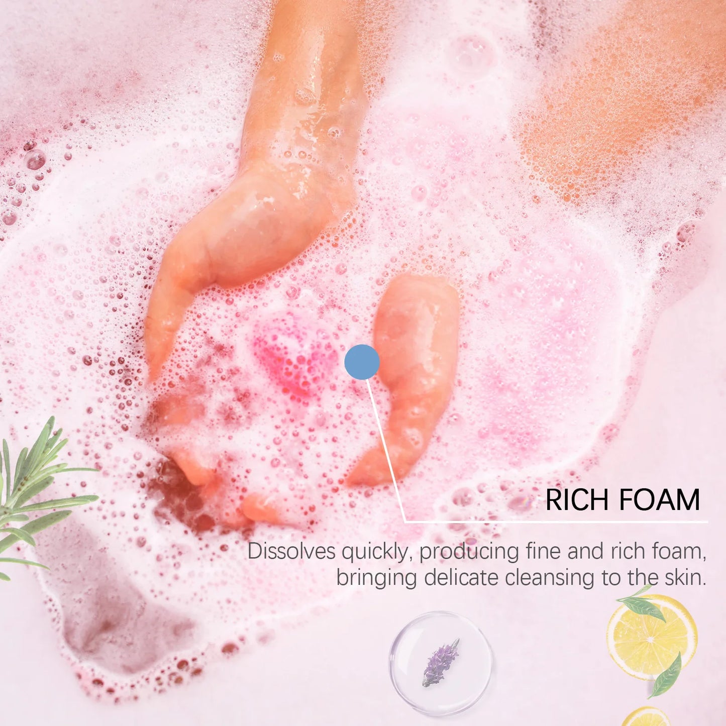 Fragrance Bath Bombs Rich Foaming Soothe Body Moisturize Skin Relaxing Stress Improve Bathing Experience Aromatherapy Bath Ball Peaceful Pleasures Health and Wellness