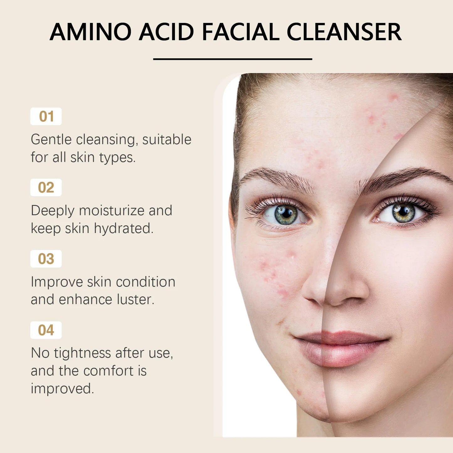Amino Acid Facial Cleanser – Pore Purifying & Oil Control 100g