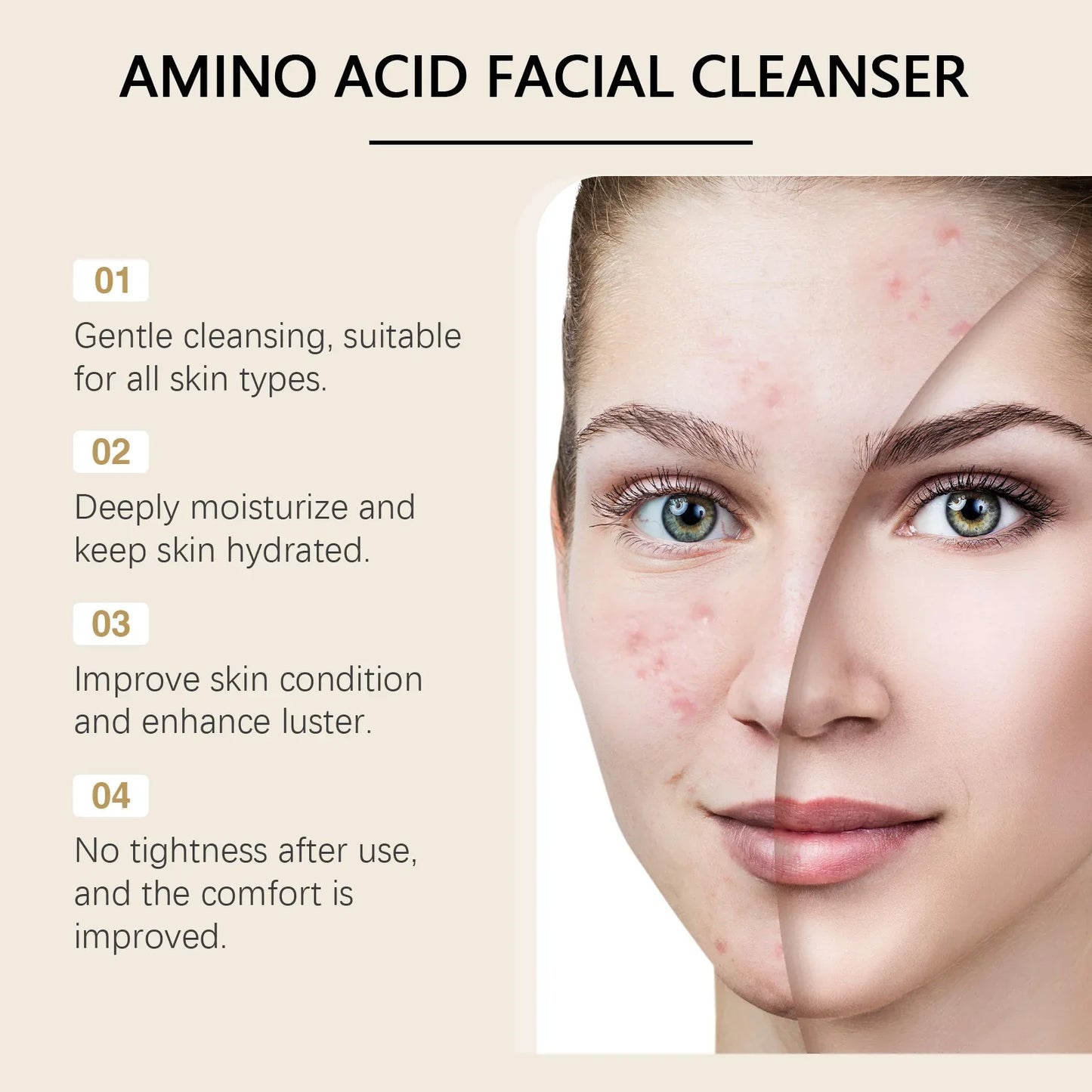 Amino Acid Facial Cleanser – Pore Purifying & Oil Control 100g