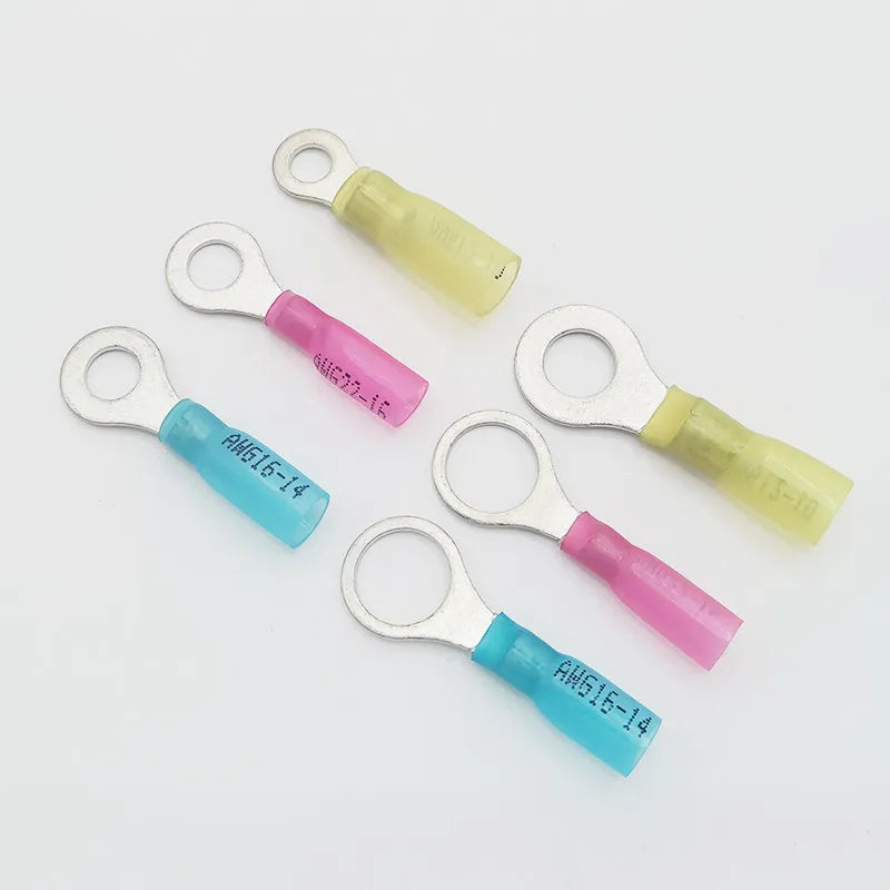 20PCS RV Circular Heat Shrink Waterproof End Male Female Plug Spring Quick Wiring Annular Pre Insulated Cold Pressed Terminal Peaceful Pleasures Health and Wellness