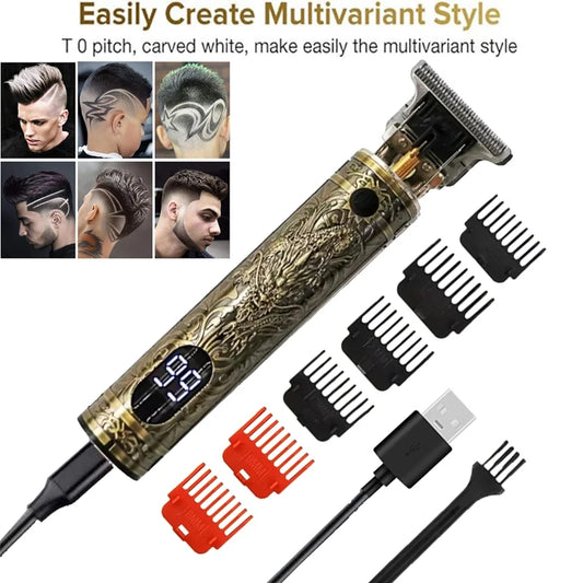 XMSJ T9 Men's Electric Hair Clipper & Beard Trimmer USB Hair Clipper Trimmer Peaceful Pleasures Health and Wellness