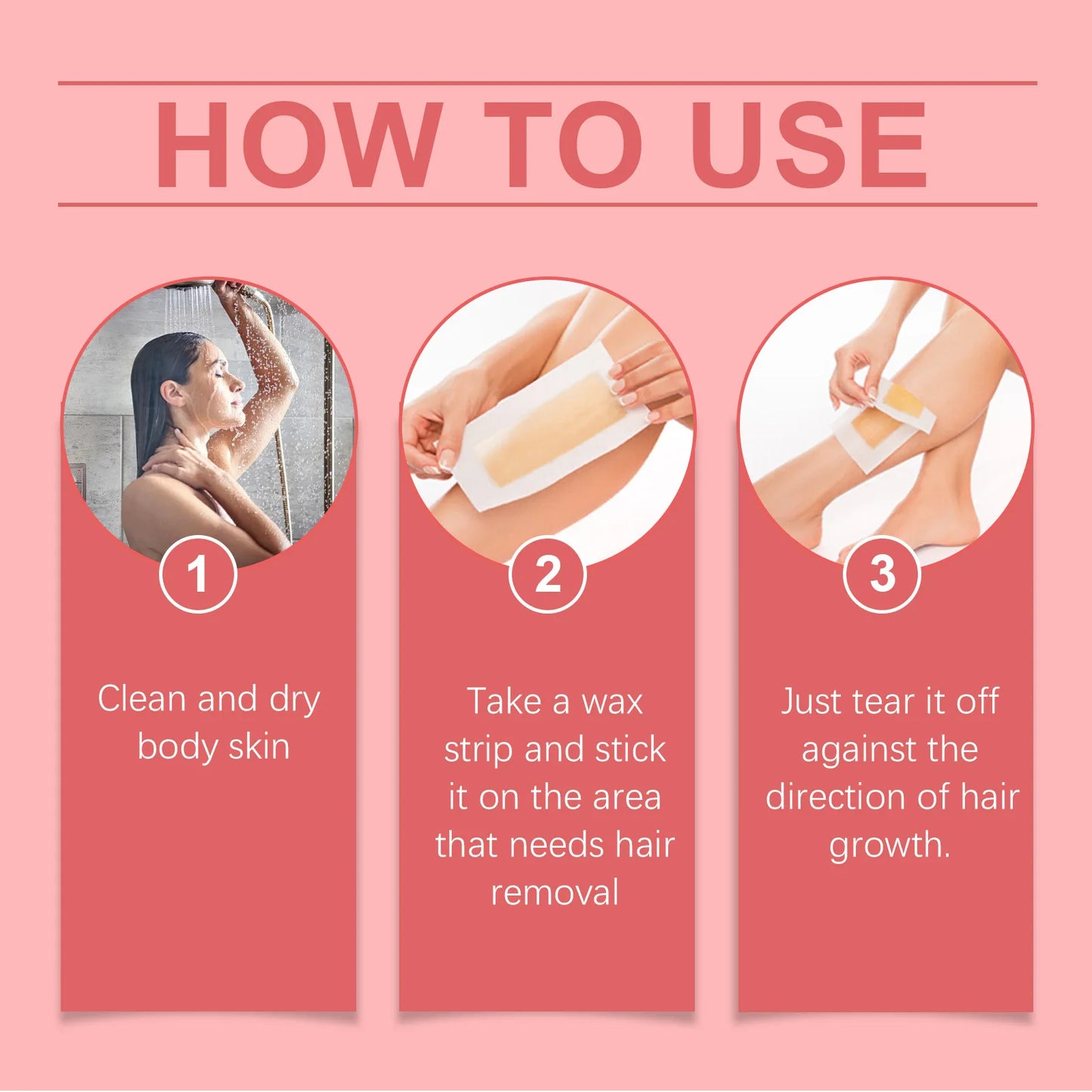 OceAura Painless Wax Strips – Face & Body Hair Removal 30pc