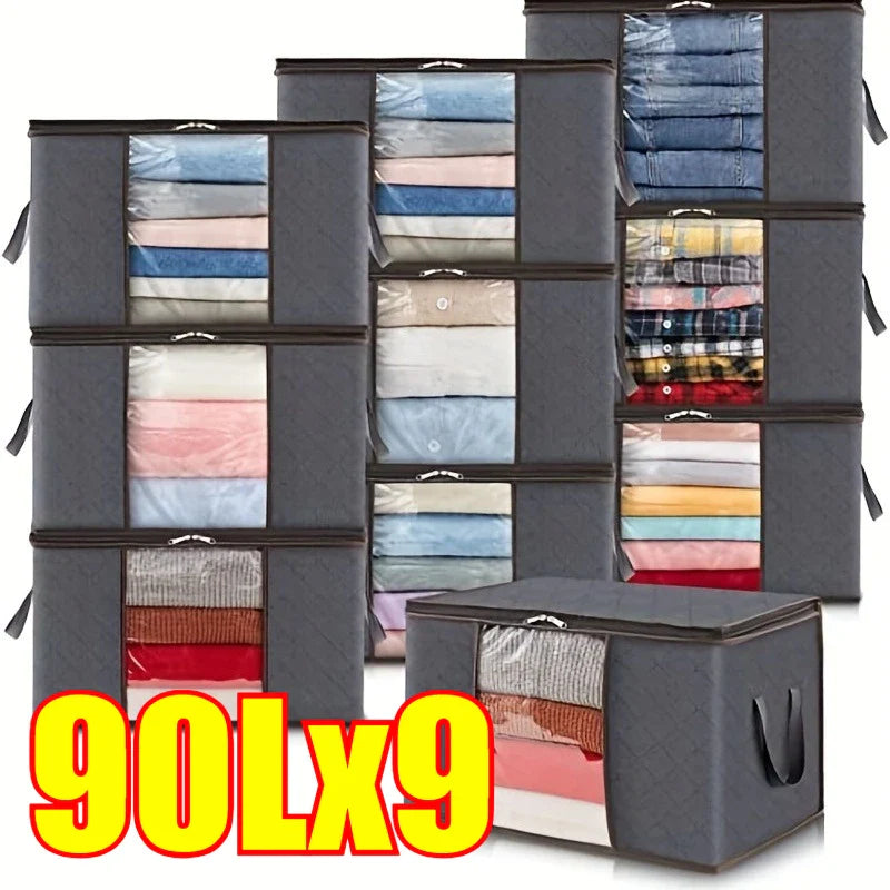 Foldable Storage Bags with Handles – Closet Organizer Set