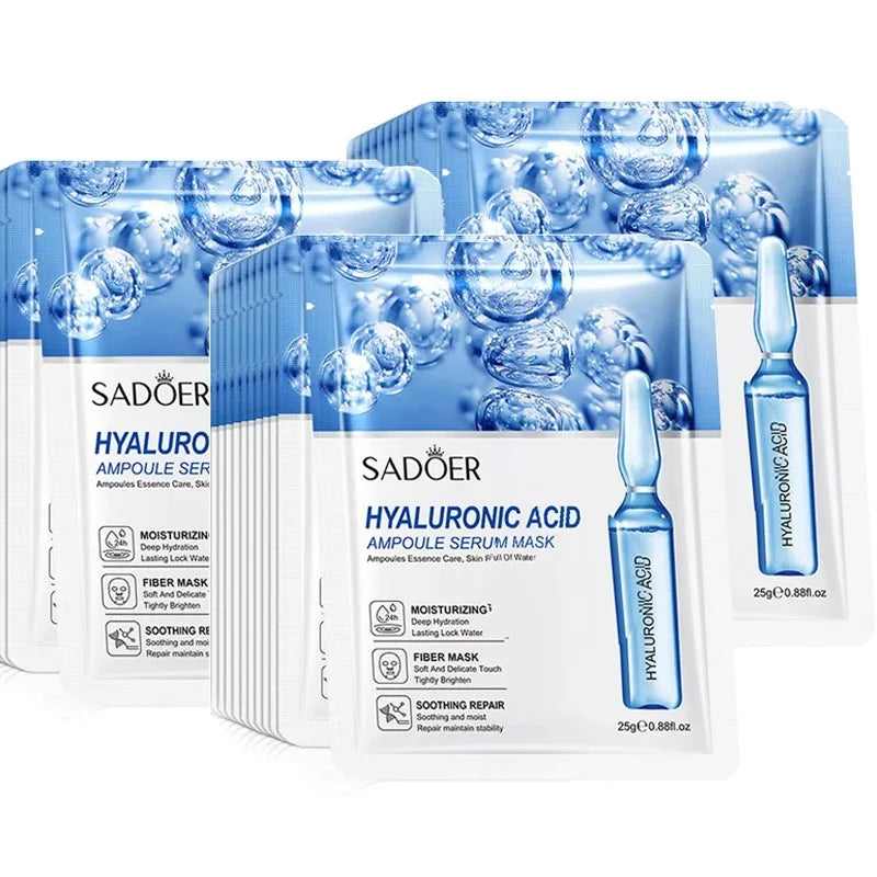Sadoer 24K Gold Vitamin C & Hyaluronic Acid Face Mask 10-Pc