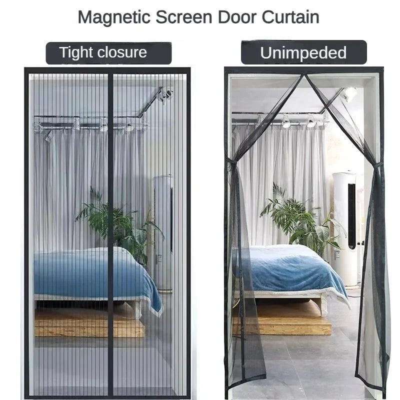 Magnetic Mesh Door Screen – Auto-Close Insect & Fly Curtain