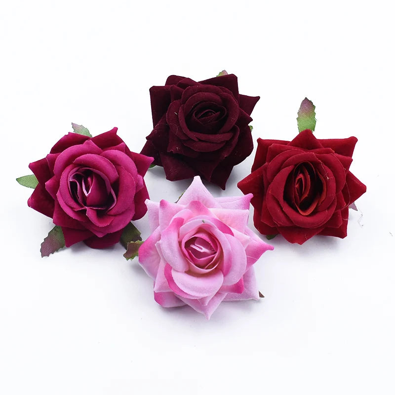 50/100 Pcs Silk Artificial Rose Heads – Wedding & Home Décor
