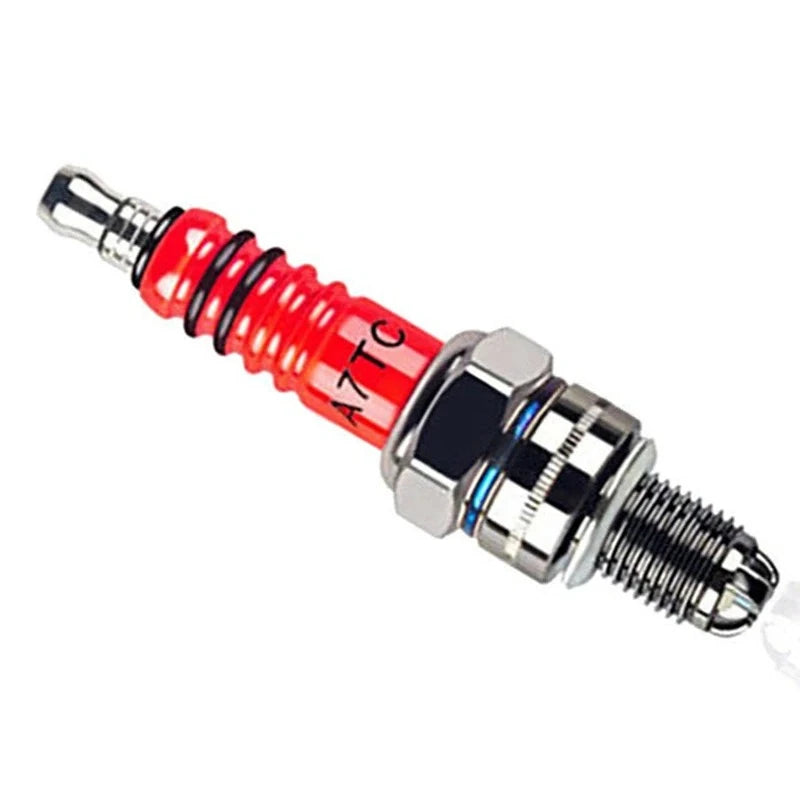 Racing 3 Electrode 10mm Spark Plug A7TC Fits For GY6 50CC 110CC 125CC 150CC ATV Scooter Dirt Bike Go Kart Motorcycle Accessories Peaceful Pleasures Health and Wellness