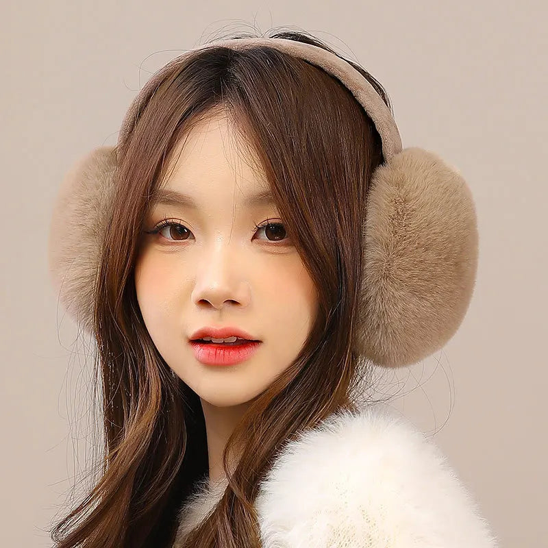 Soft Plush Ear Warmer Winter Earmuffs for Women Men Fashion Solid Color Warm Ear Cover Fashion Outdoor Cold Protection Earmuffs Peaceful Pleasures Health and Wellness
