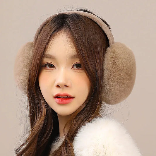 Soft Plush Ear Warmer Winter Earmuffs for Women Men Fashion Solid Color Warm Ear Cover Fashion Outdoor Cold Protection Earmuffs Peaceful Pleasures Health and Wellness
