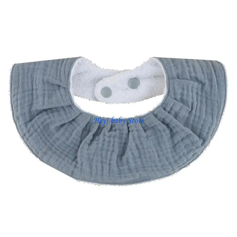 Adjustable Button Baby Bib & Burp Cloth | Soft Cotton 0–12M