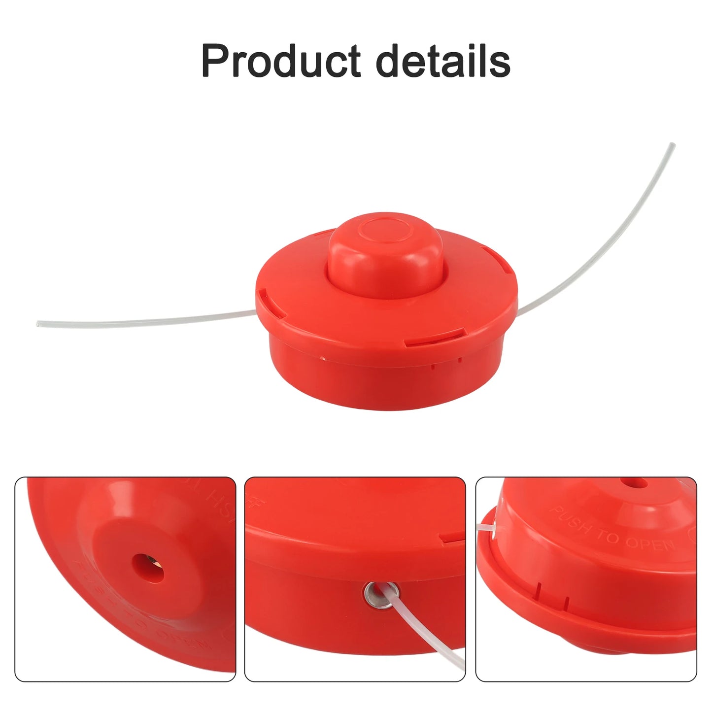 Replacement Petrol Cutter Trimmer Head Bump Feed Line Spool Red Black