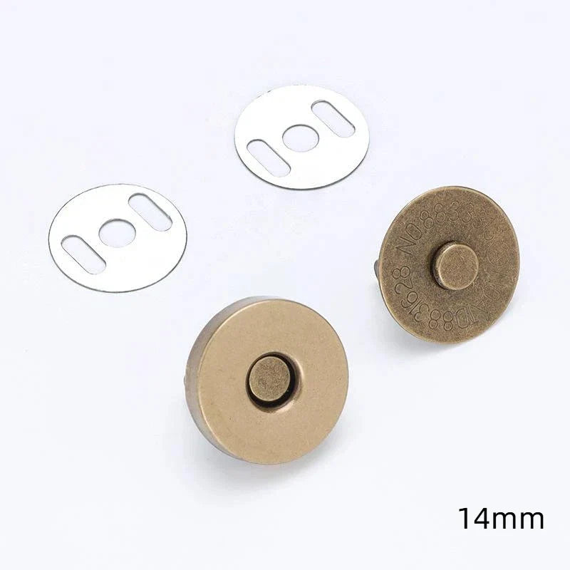 10-Pack Magnetic Snap Button Clasps for Bags & Leather 14/18mm