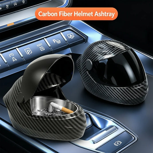 New Car Ashtray Personalized Helmet Shaped Ashtray Garbage Coin Storage Container Box Auto Car Ash Tray Interior Decor Gift Peaceful Pleasures Health and Wellness