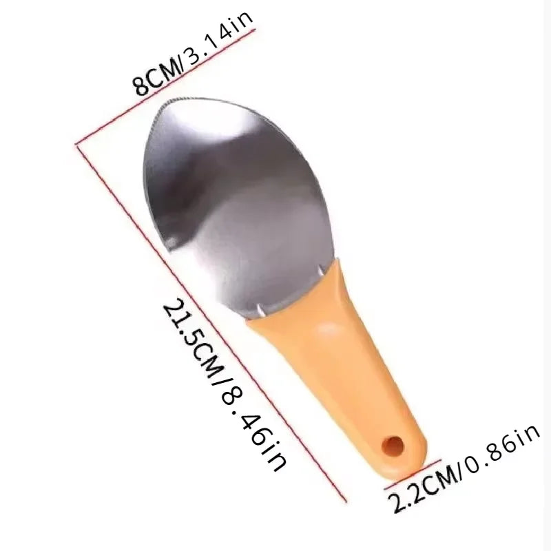 Multifunctional Mango Spoon Mango Knife Cutting Granule Tool Peeler Peeler Mango Avocado Scoop Kitchen Fruit Tool Peaceful Pleasures Health and Wellness