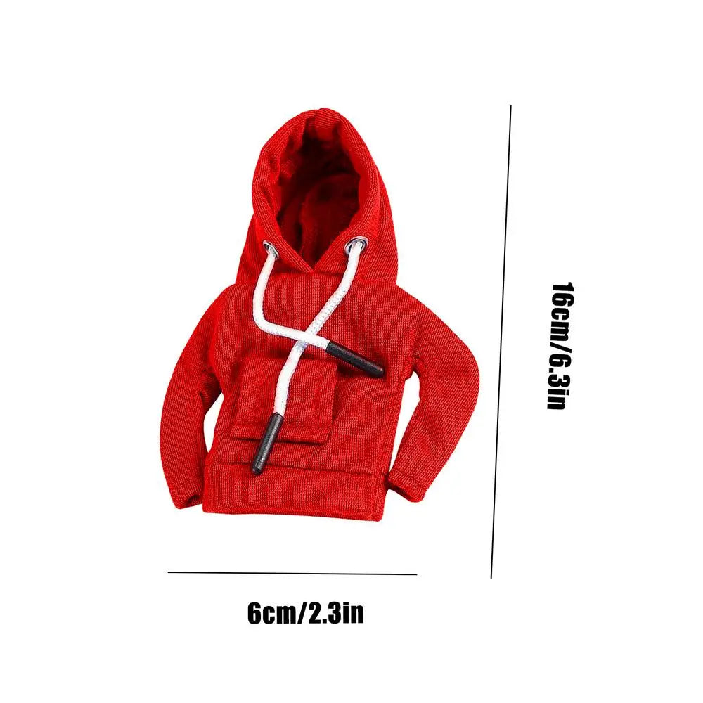 7 Inch Desk Geese Hoodies Outfit Tabletop Animal Costume Decor, Porch Outdoor Party Holiday Decoration Supplies Peaceful Pleasures Health and Wellness Red