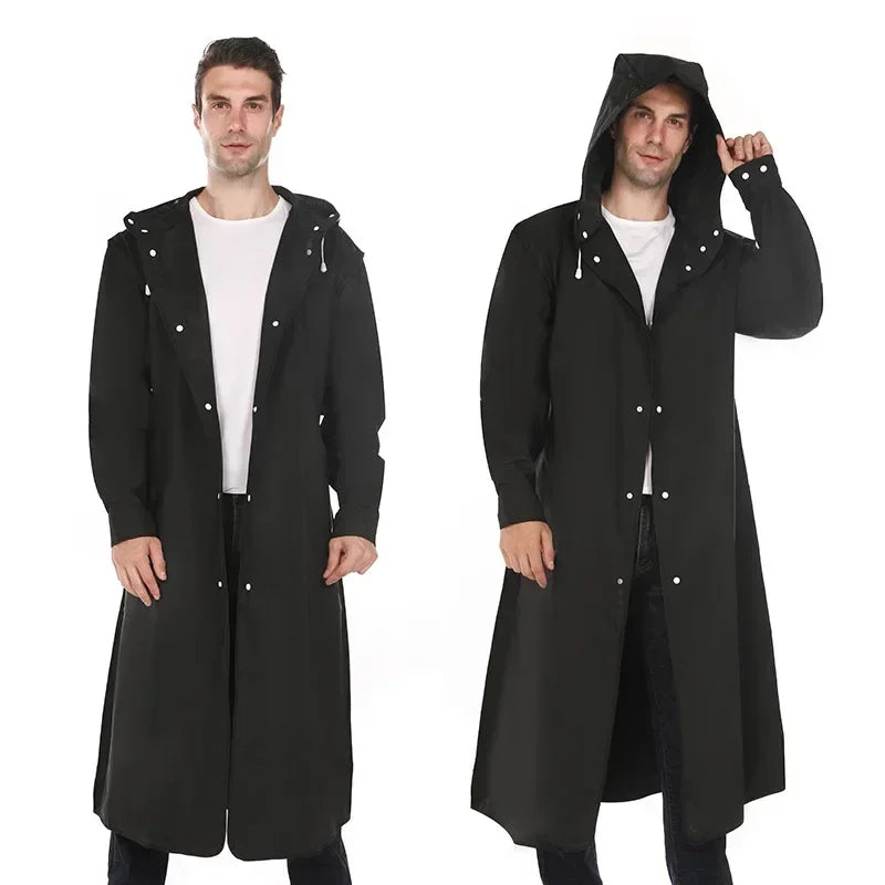 Fishing Poncho Biker Raincoat Raincoats for Rain Woman Waterproof Men's Women's Rock Climbing Travel Water Proof Adult Tent Belt Peaceful Pleasures Health and Wellness Black XXXL