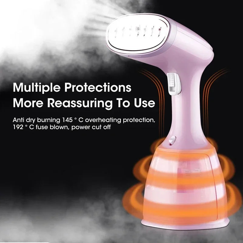 Handheld Garment Steamer 1500W Fast Heating 330ml Portable Steam Iron For Clothes Fabric Home Travel Office Wedding Anti-Drip Peaceful Pleasures Health and Wellness