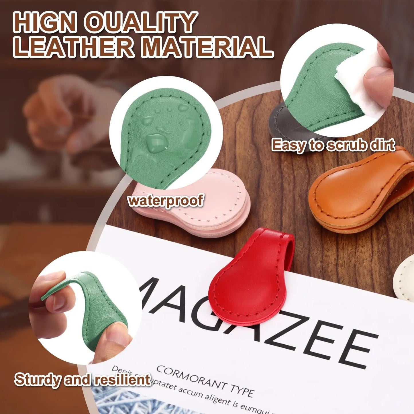 2/4pcs Magnetic Clip Sleeve Magnetic Buckle Shortening Artifact Anti Sweeping Magnetic Buckle for Leather Bookmark Book Lovers Peaceful Pleasures Health and Wellness