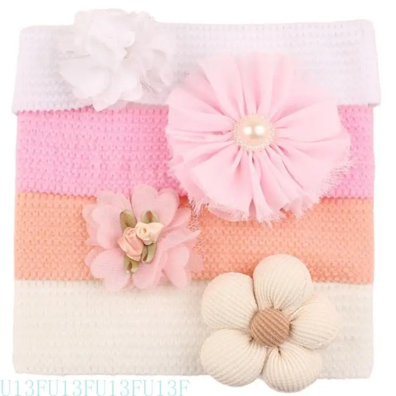 Kids Fabric Flower Headbands 4-Pack | Baby Girls Hair Accessories