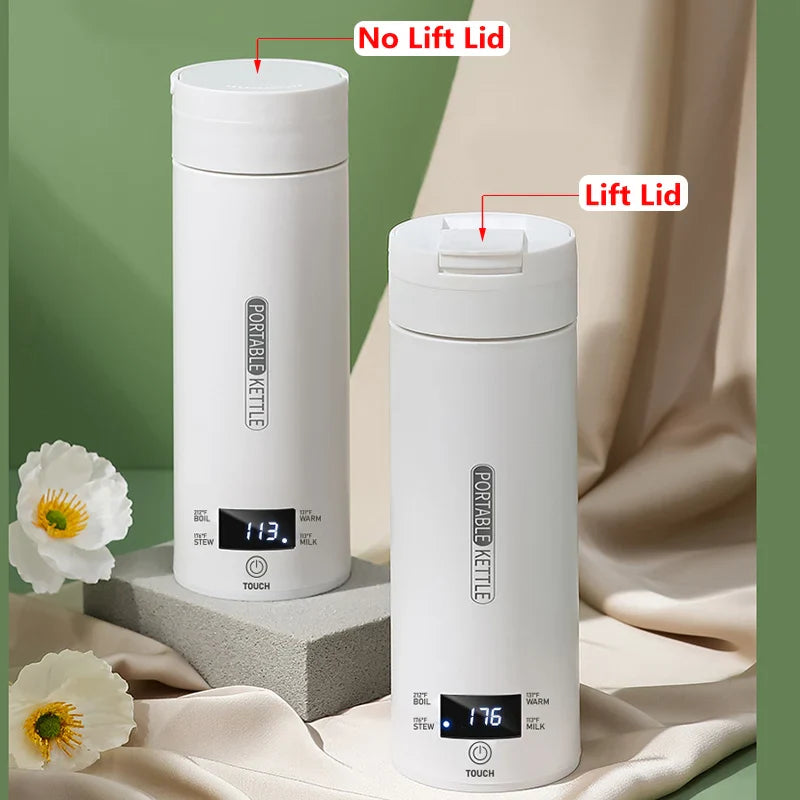 URGGU 4-Temp Portable Electric Kettle 500ml | Fast Boil Travel