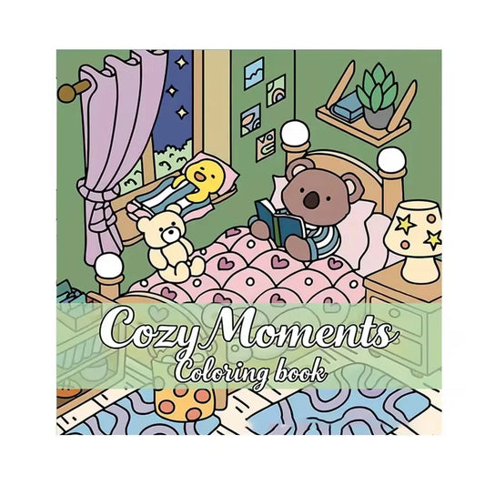 Cozy Moments Bold-easy Patterns Coloring Book Adults Cute Drawing Peaceful Pleasures Health and Wellness MULTI
