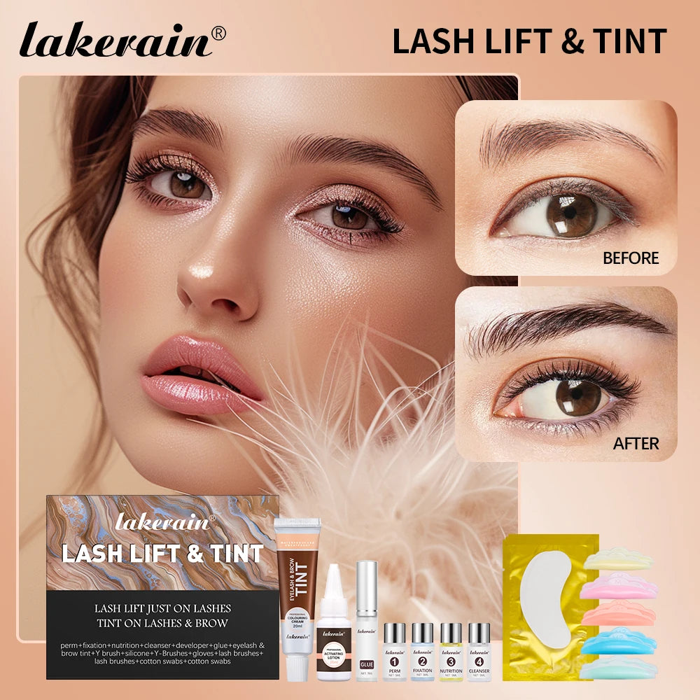 Lash Fast Lift And Tint Kit Professional Eyelash Perm Kit 2 in 1 Lashes Tint Brow Lashes Tint Brow Dye Eyes Makeup Tools Peaceful Pleasures Health and Wellness