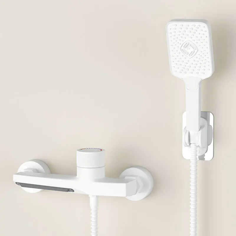 Wall Mounted Waterfall Bathtub Faucet Set with Handheld Shower
