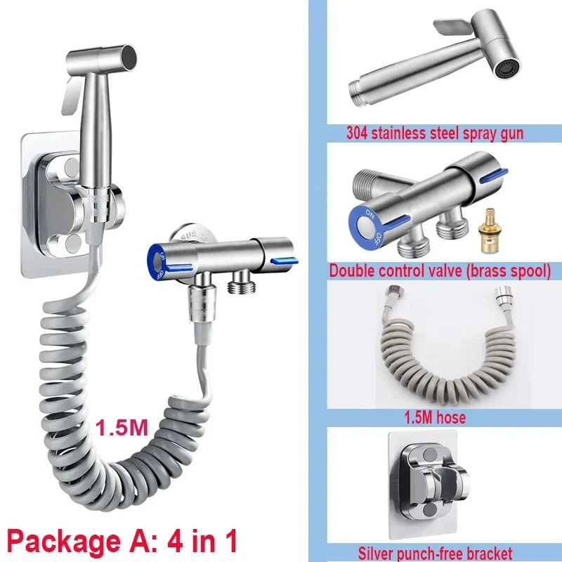 Handheld Bidet Sprayer Set | 304 Stainless Steel Toilet Sprayer