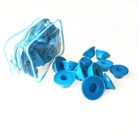 Hair Styling DIY Tool, Soft Rubber Silicone Hair Curler, No Clip No Heat, Twist, for Curlers Sleeping, 20Pcs Hair Care Rollers Peaceful Pleasures Health and Wellness 40pcs blue