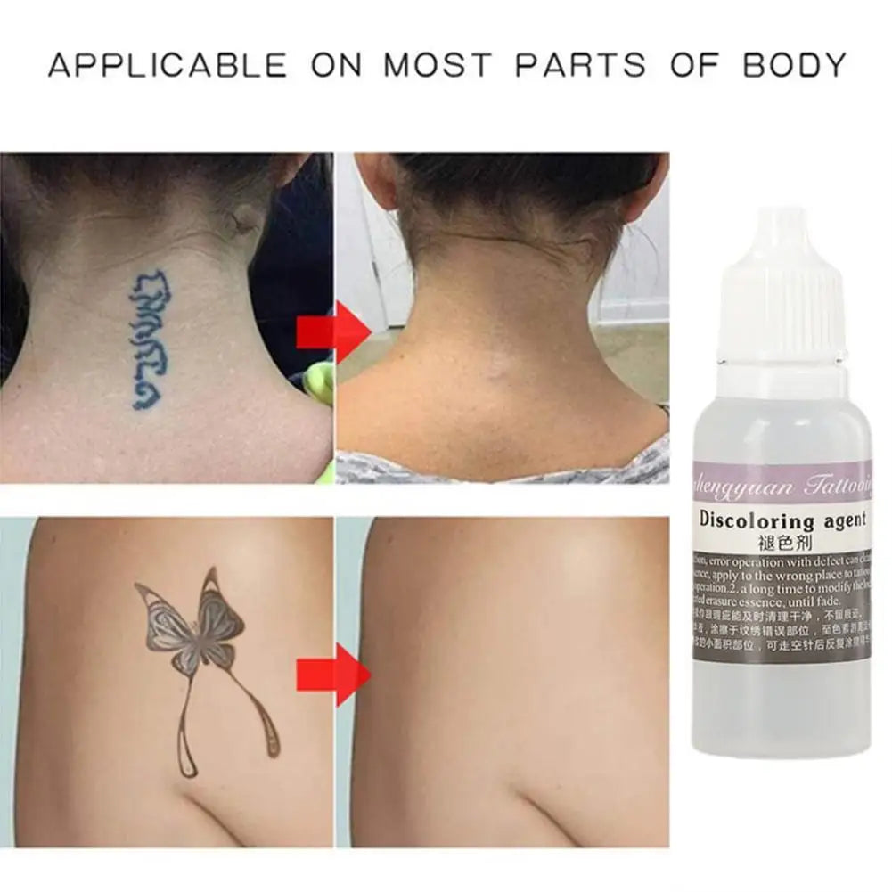 Painless Tattoo Remover & Fading Agent, Tattoo Removal Oil to Effectively & Gradually Fade Tattoos,Eyebrow Color Remover Agent Peaceful Pleasures Health and Wellness