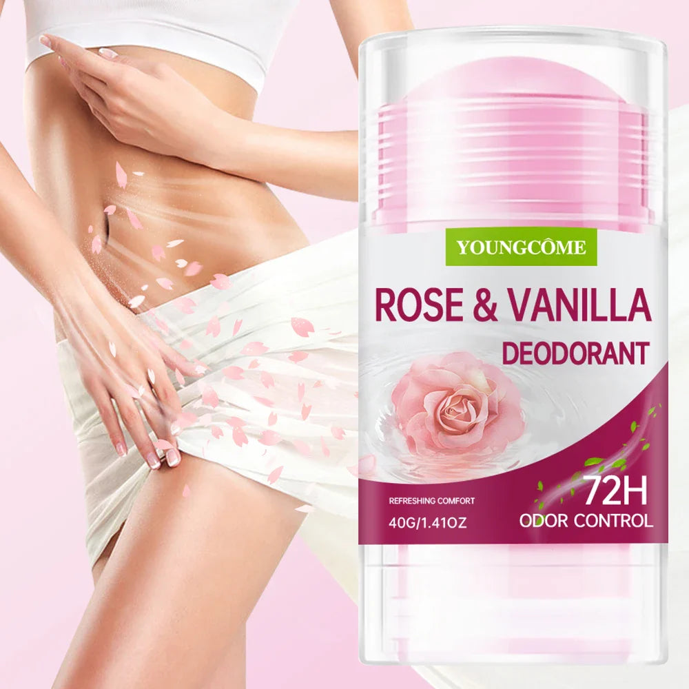 YOUNGCOME Rose Vanilla Deodorant Stick – Women's Antiperspirant