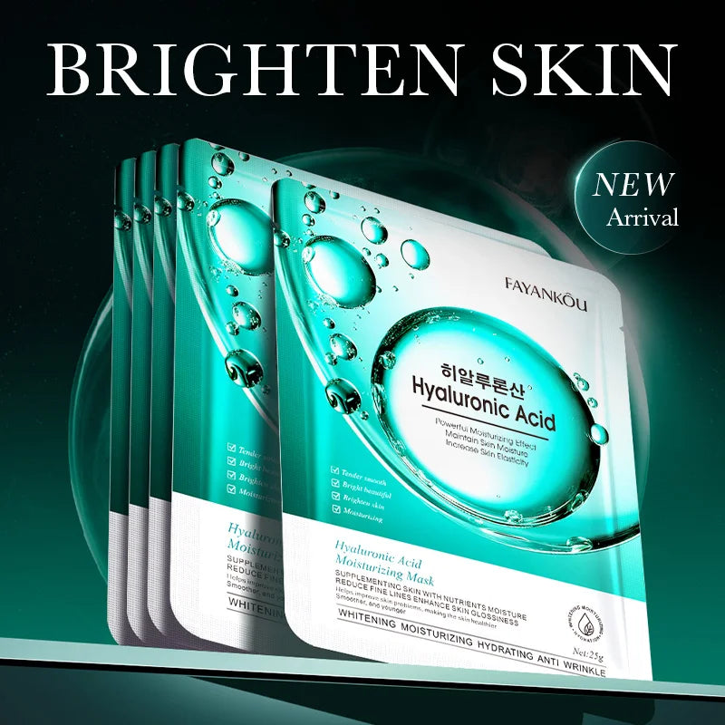 Hyaluronic Acid Face Mask – Anti-Aging & Moisturizing, 5 Pack