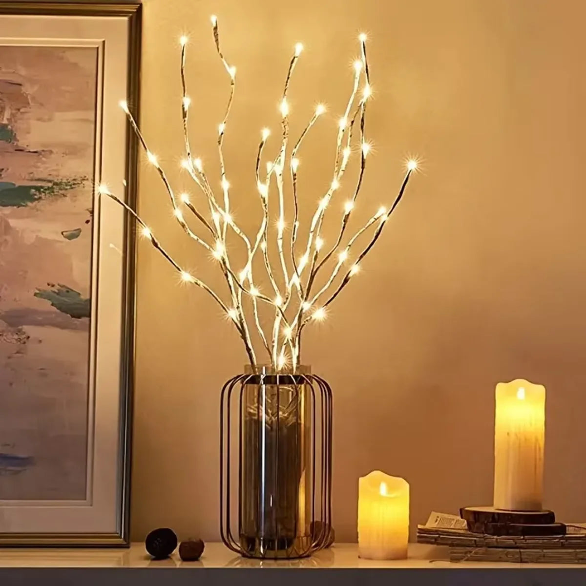 White Birch Branch LED Twig Lights – Battery Operated Decor