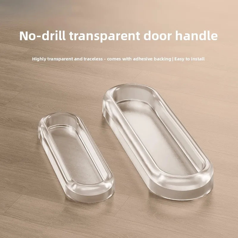 Self-Adhesive Transparent Pull Knob – No-Drill Cabinet Handle