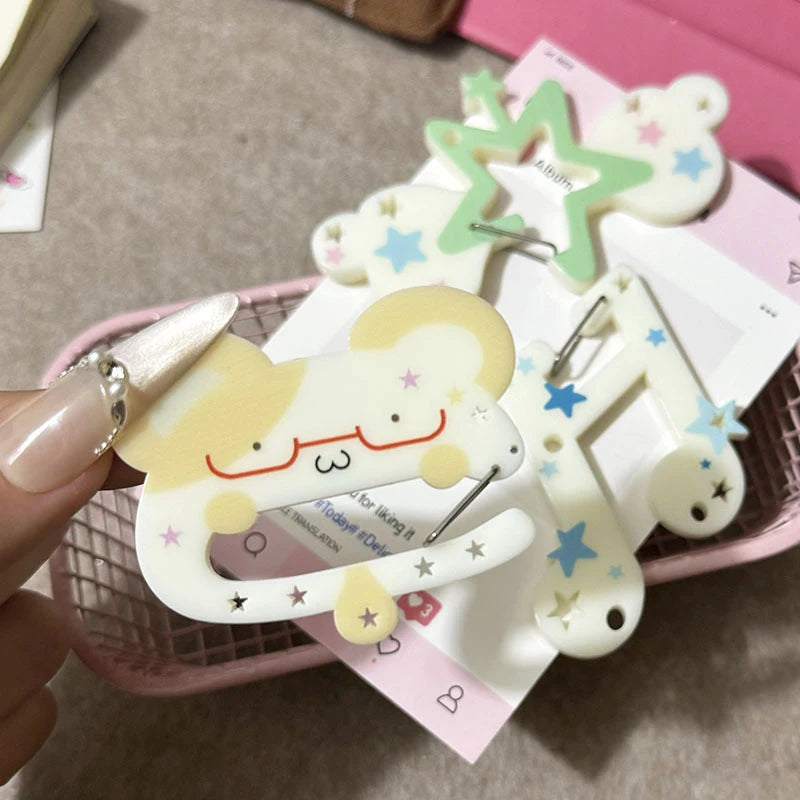 Korean Bag Charm Carabiner Clip – Acrylic Keychain Pendant