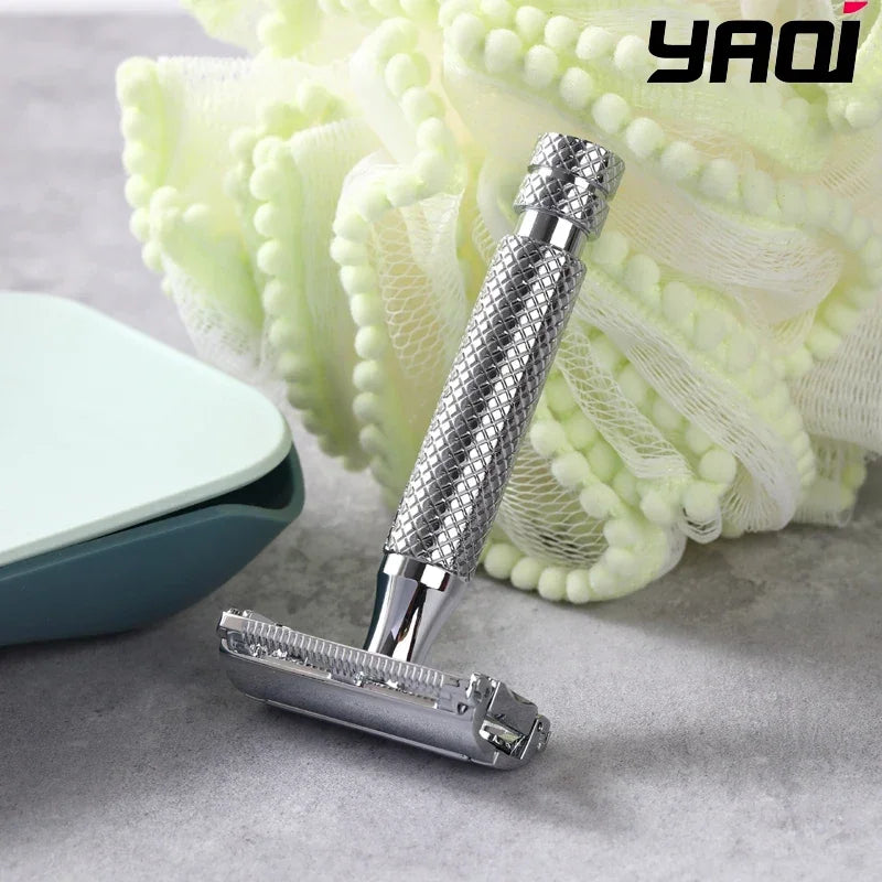 2026 Flash Sale！Yaqi Monarch Chrome Color Safety Razor With 0.90mm blade gap High Quality Valentine's Day Gift Peaceful Pleasures Health and Wellness