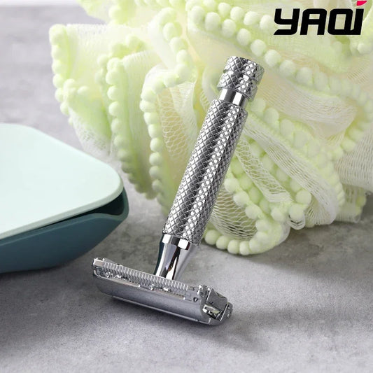 2026 Flash Sale！Yaqi Monarch Chrome Color Safety Razor With 0.90mm blade gap High Quality Valentine's Day Gift Peaceful Pleasures Health and Wellness