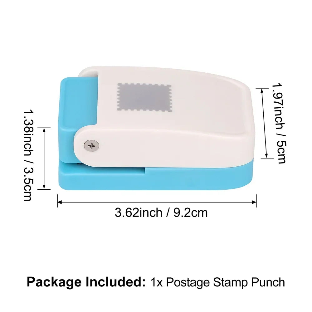 Craft Punch Lever Action 1x0.8inch Rectangle Postage Stamp Punching Tool for Paper Crafting Scrapbooking Various Materials Peaceful Pleasures Health and Wellness 1Pcs