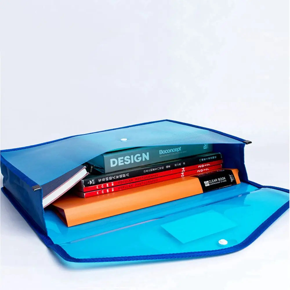 Portable Storage For School Home Work Office Plastic Snap Button File Bags Stationery Cases Folders Organizers File Envelopes Peaceful Pleasures Health and Wellness