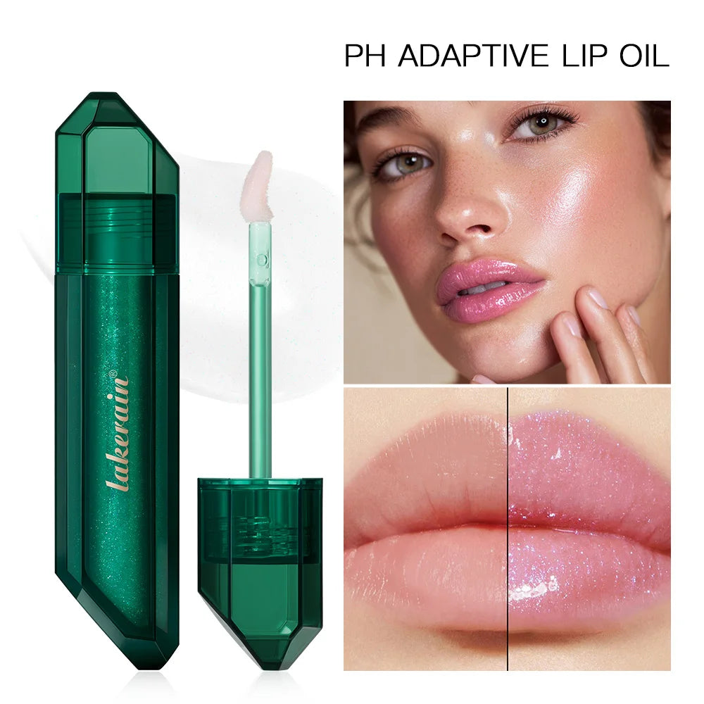 Lip Oil PH Adaptive Color Changing Magic Pink Tone Moisturizing Nourish For All Skin Tones Popular Care Lip Plumper Lips Glosses Peaceful Pleasures Health and Wellness