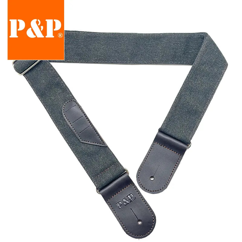 Leather Denim Guitar Strap Acoustic Electric Vintage Fashion Shoulder
