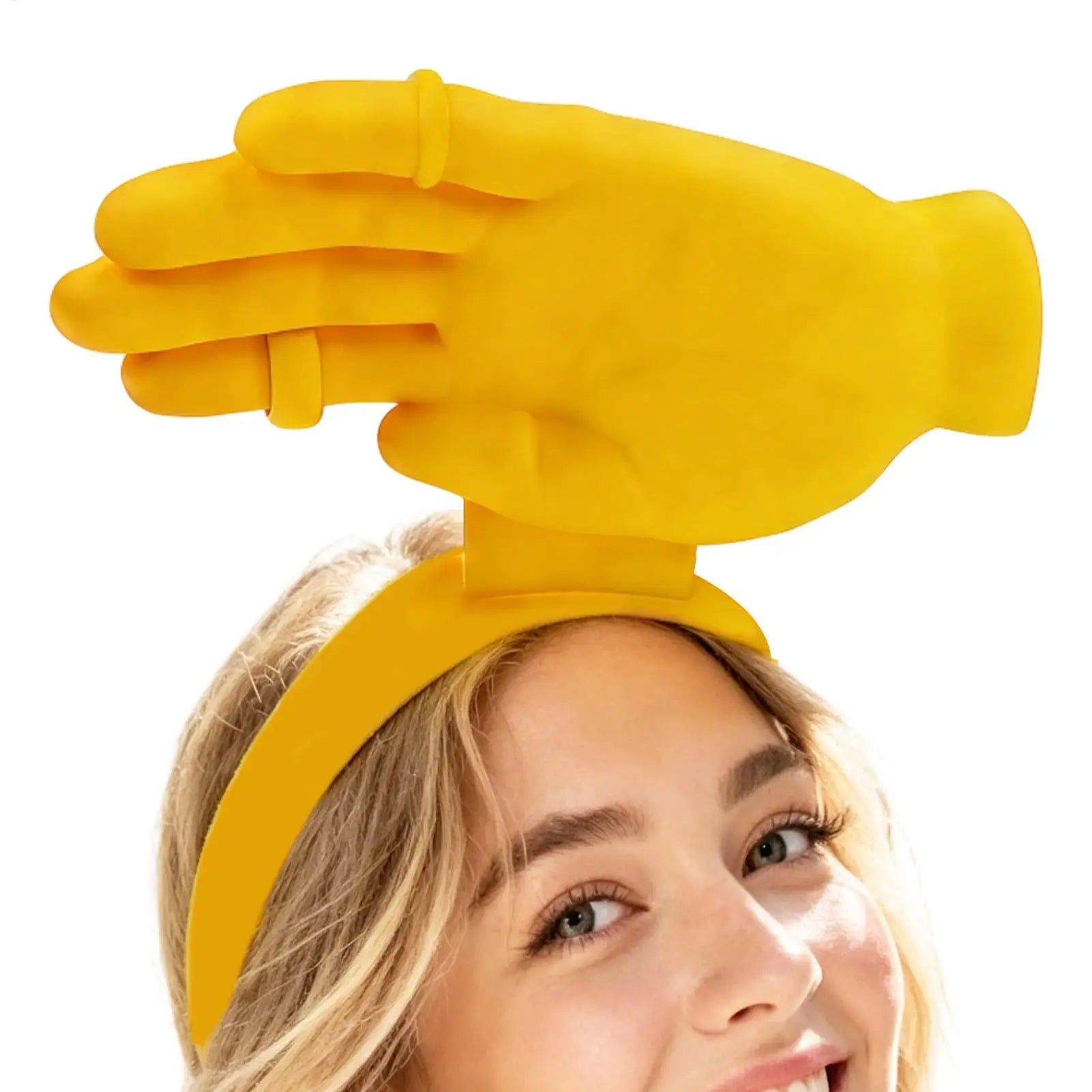 Funny Hand Shape Sun Visor Hat Outdoor Handheld Sunshade Headband Foldable Sun Caps For Fishing Beach Hiking UPF Protection Peaceful Pleasures Health and Wellness