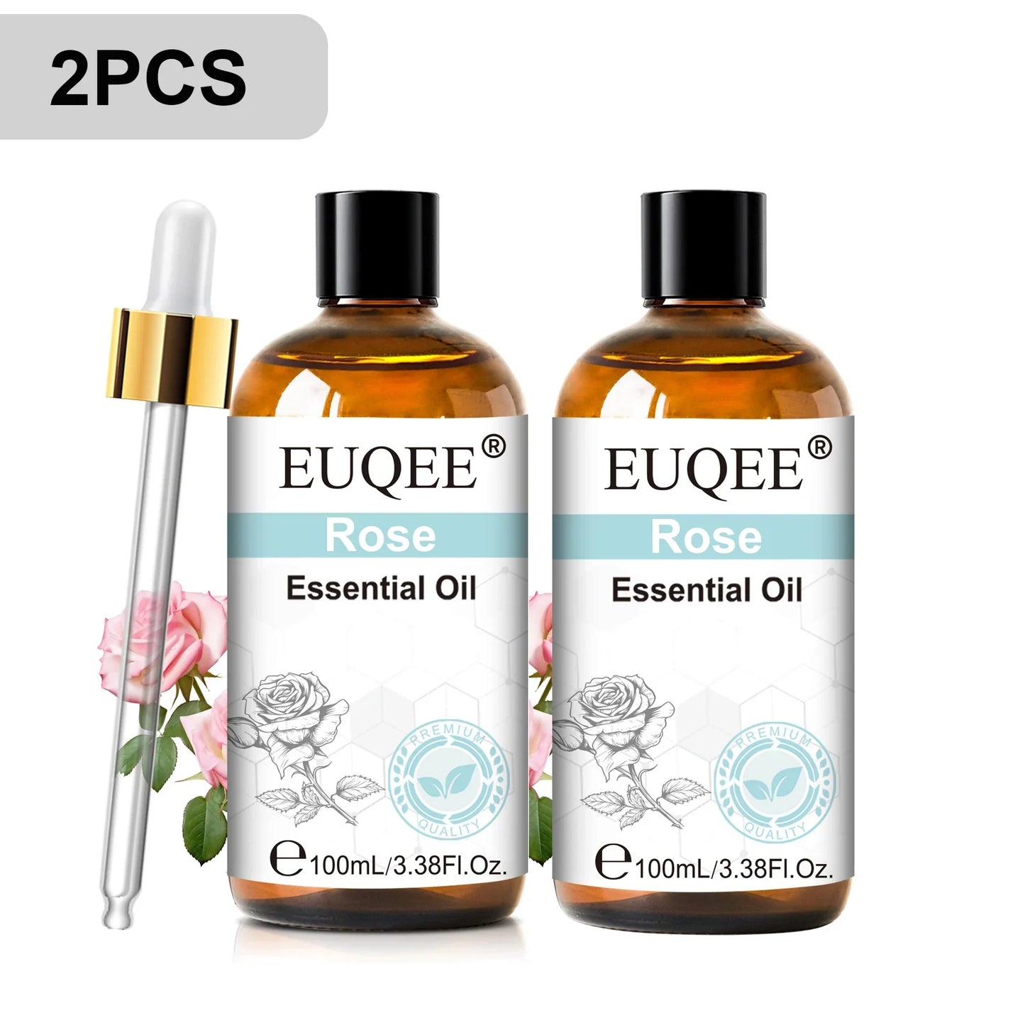 EUQEE 100ml Essential Oil for Diffuser – Lavender, Rose & More