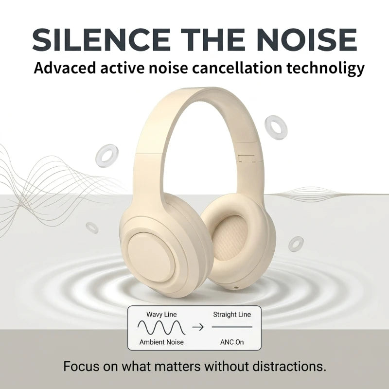 M5 Over Ear HIFI Stereo Headsets Wireless Bluetooth 5.3 Headphones Sports Gaming Earphones Support TF/AUX noise reduction Peaceful Pleasures Health and Wellness