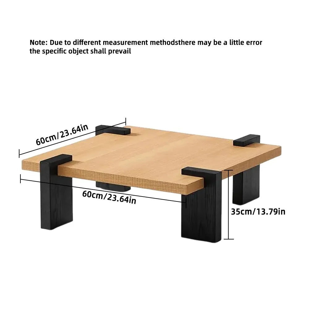 Square Luxury Coffee Table Solid Wood Walnut Designer Small Coffee Table Living Room Black Mesa De Centro Sala Home Furniture Peaceful Pleasures Health and Wellness