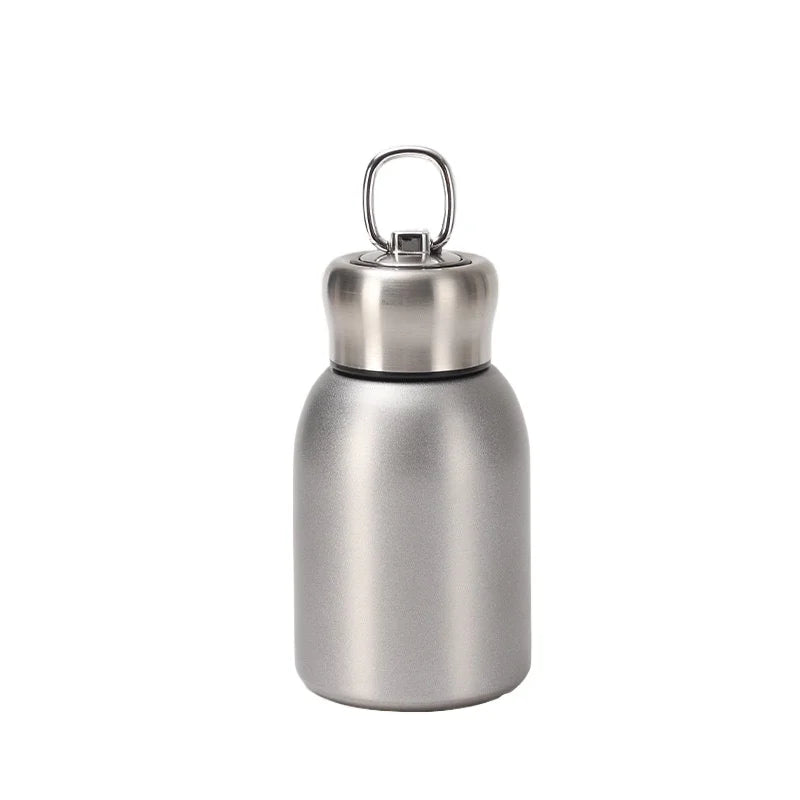 Stainless Steel Insulated Cup Portable Outdoor Mini Hanging Ring Cute Water Cup Camping Travel and Hiking Peaceful Pleasures Health and Wellness